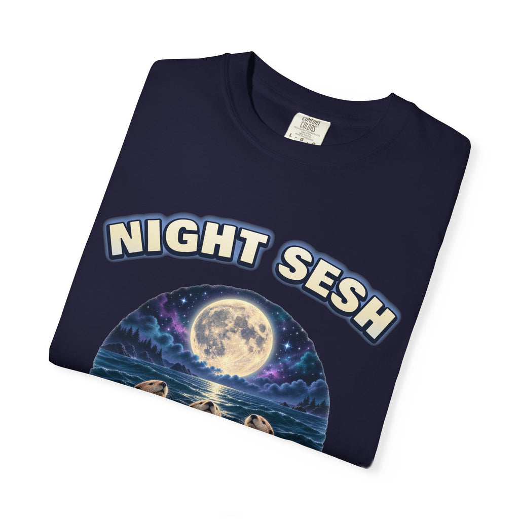 Otters Moon Bootleg Shirt | Night Sesh Funny Otter Tee | Comfort Colors T-Shirt