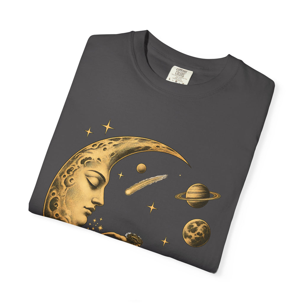 Moon Rider Surfer Shirt | Celestial Moon Surf Tee | Comfort Colors T-Shirt