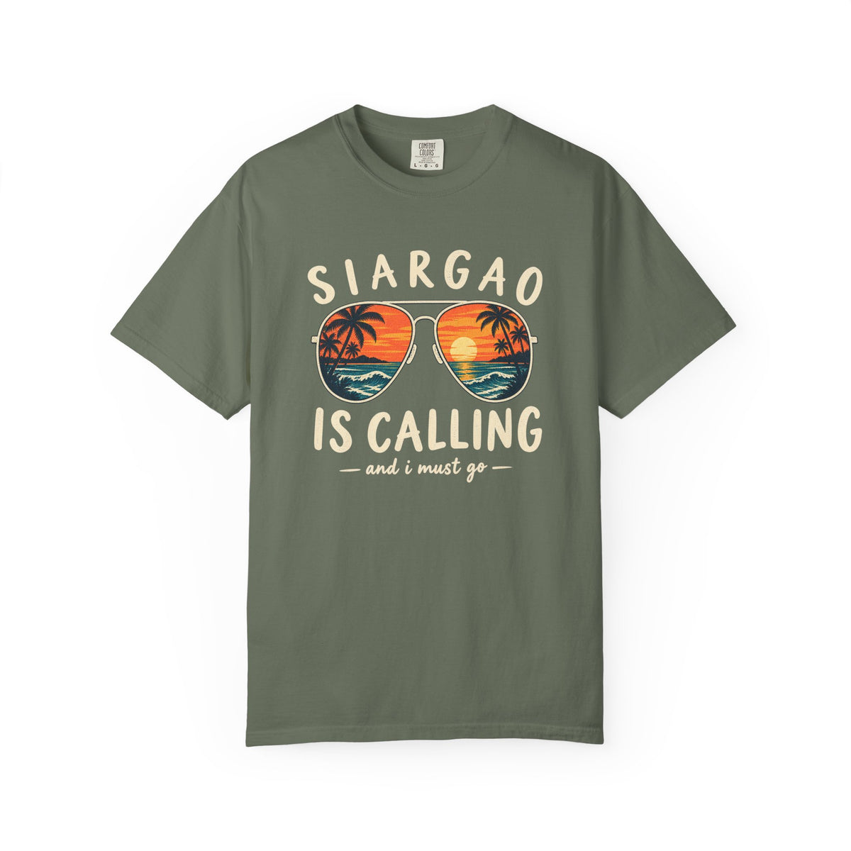 Siargao Is Calling Tee | Philippines Surf Shirt | Retro Sunglasses T-Shirt | Comfort Colors Gift