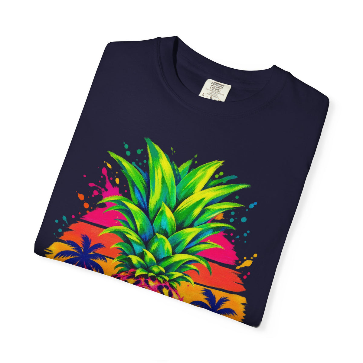Neon Leopard Pineapple Shirt | Tropical Pineapple Sunset Tee | Comfort Colors T-Shirt