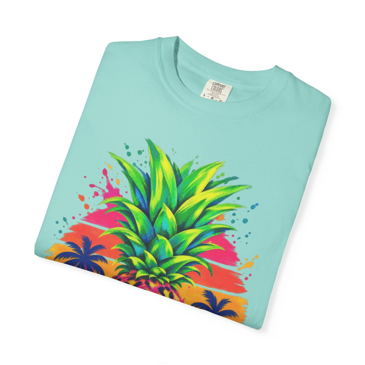 Neon Leopard Pineapple Shirt | Tropical Pineapple Sunset Tee | Comfort Colors T-Shirt