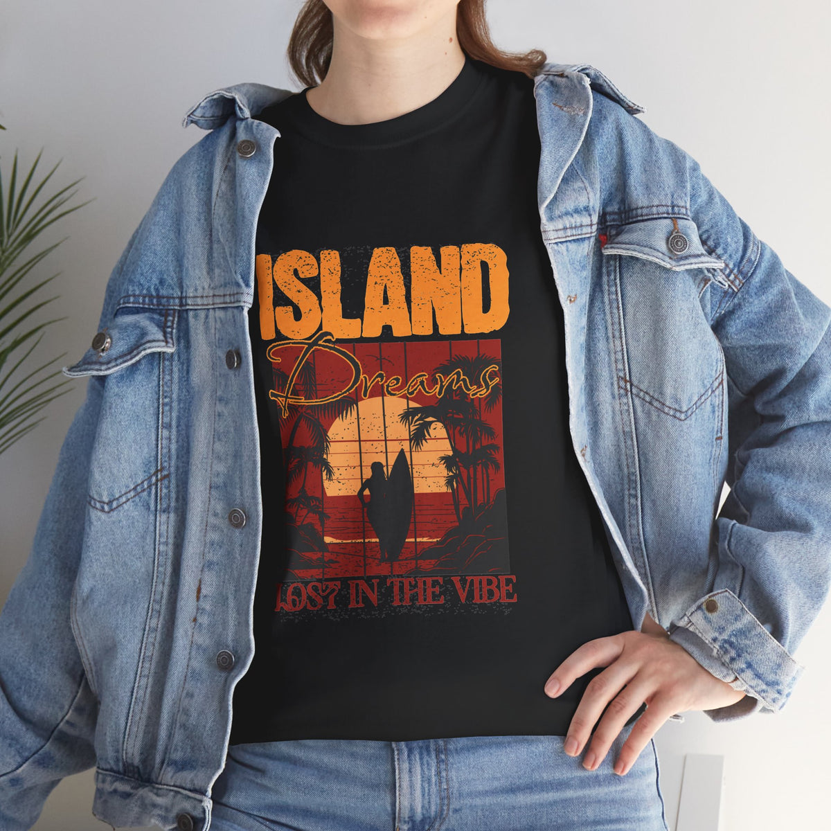 Lost in the Island Vibe Unisex Heavy Cotton Tee