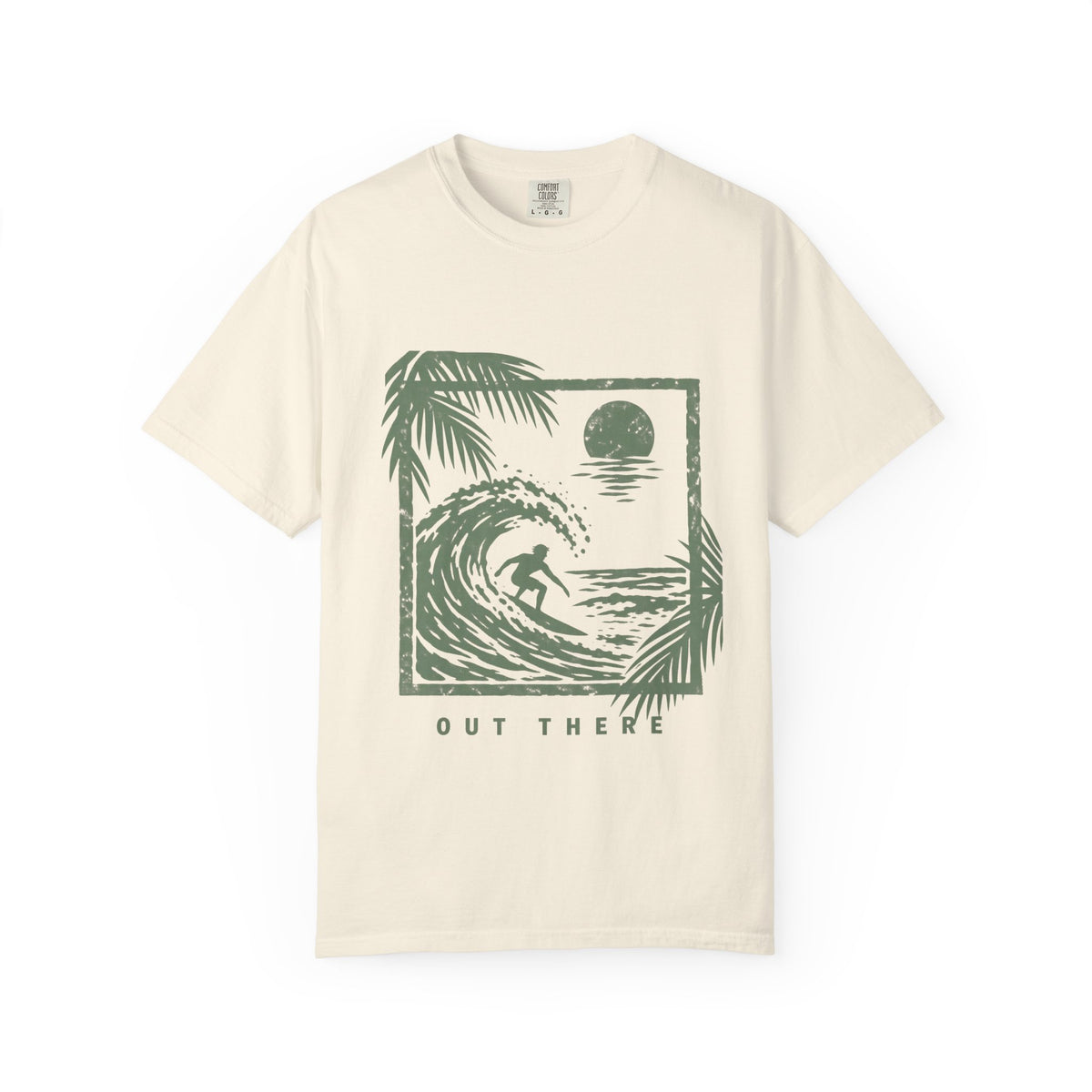 Out There Surfer Shirt | Framed Surf Wave Tee | Comfort Colors T-Shirt
