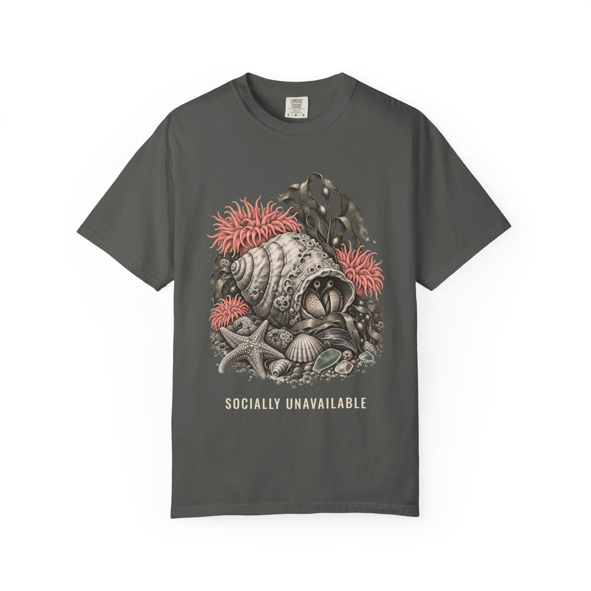 Socially Unavailable Hermit Crab Shirt | Funny Introvert Tee | Comfort Colors T-Shirt