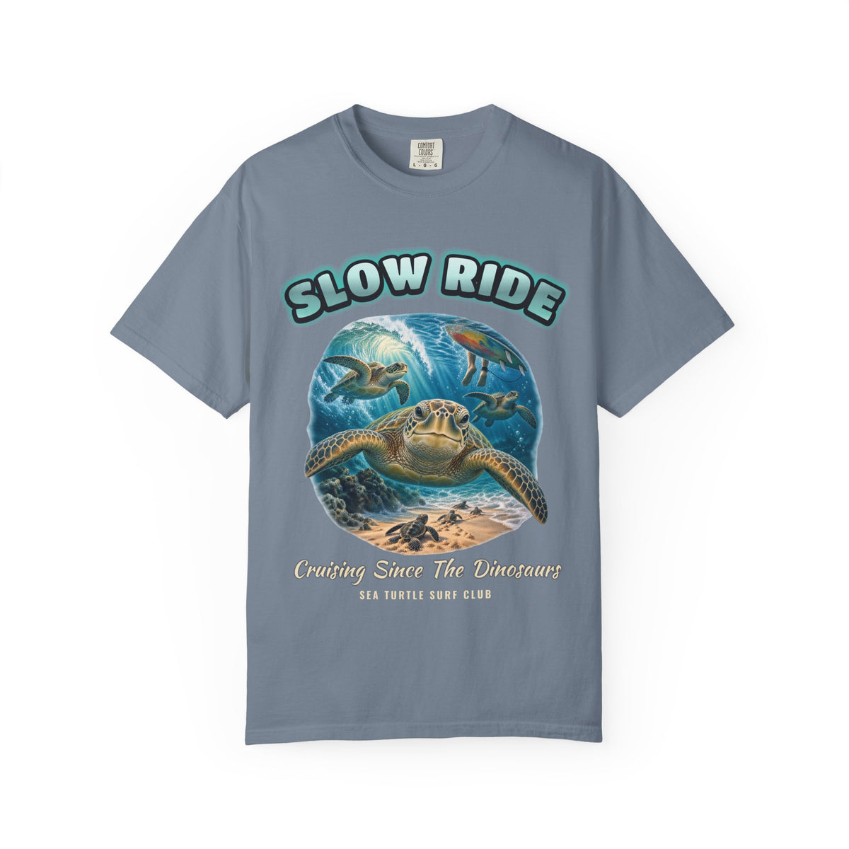 Sea Turtle Bootleg Shirt | Slow Ride Funny Turtle Tee | Comfort Colors T-Shirt