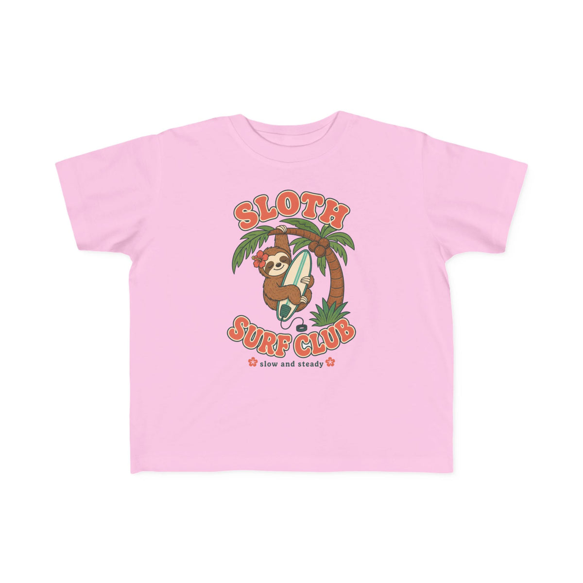 Sloth Surf Club Kids Tee | Sloth Kids Shirt | Toddler Beach T-Shirt | Surf Kid Gift