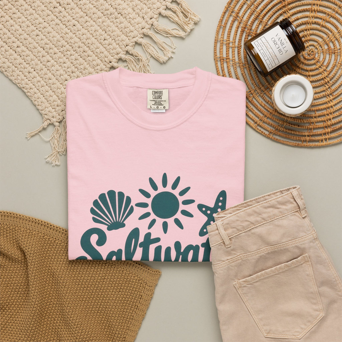 Saltwater Therapy Shirt | Hand Lettered Beach Tee | Comfort Colors T-Shirt