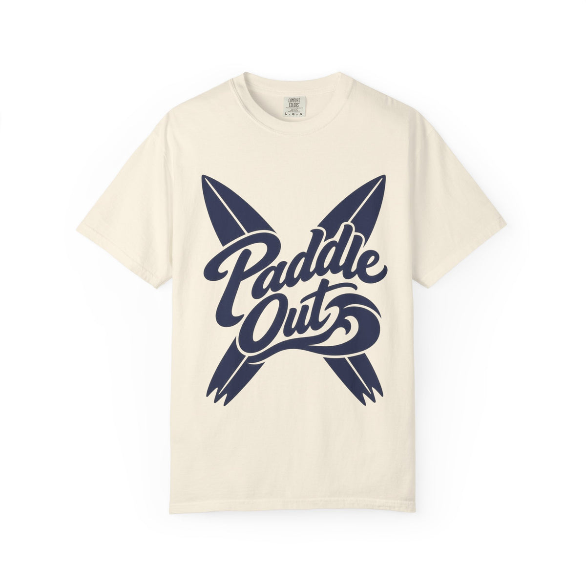 Paddle Out Surf Shirt | Crossed Surfboards Script Tee | Comfort Colors T-Shirt
