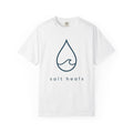 Salt Heals Tee | Minimalist Water Drop Wave Shirt | Ocean Healing T-Shirt | Comfort Colors Chalky Mint