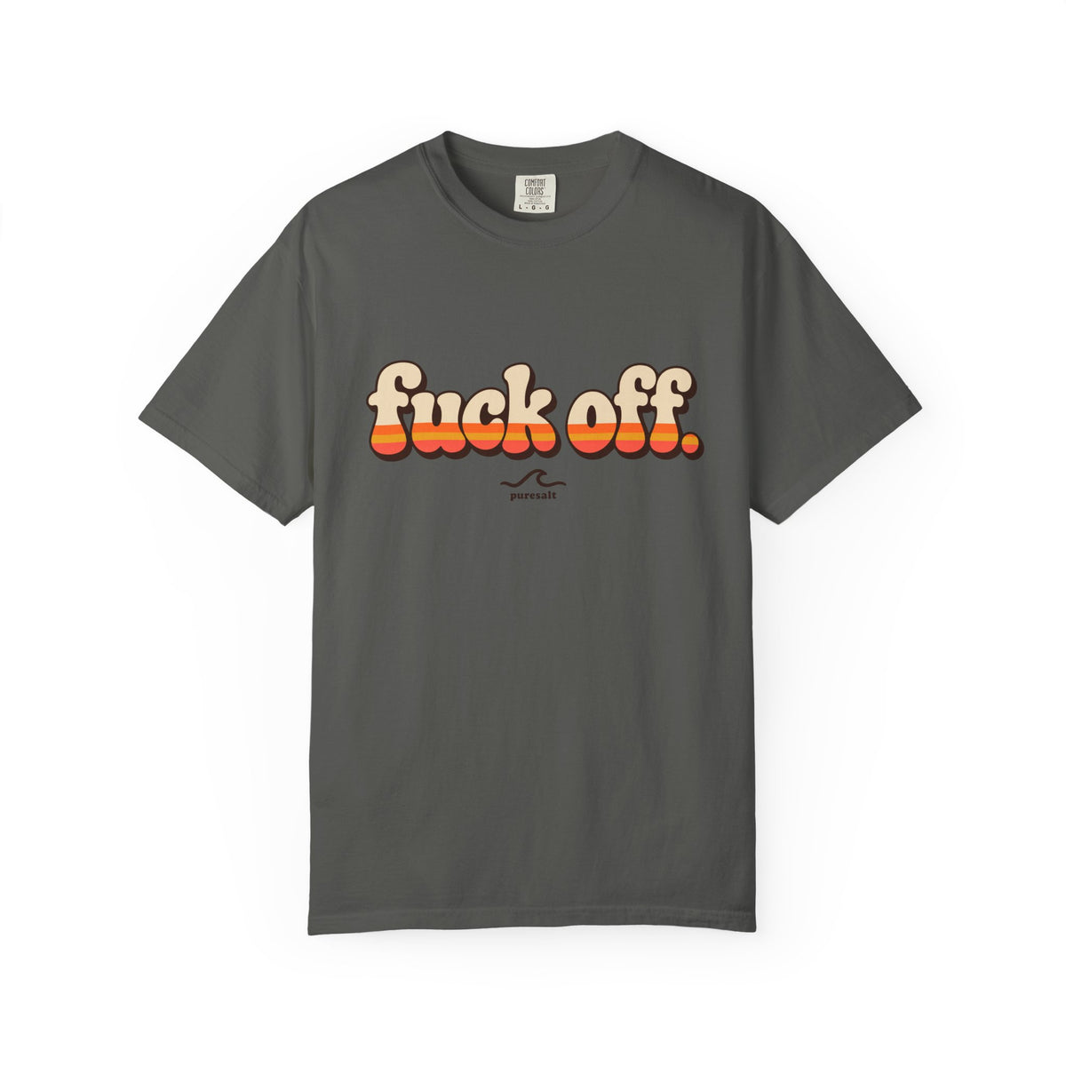 Retro 'fuck off.' typography T-shirt | bold script tee
