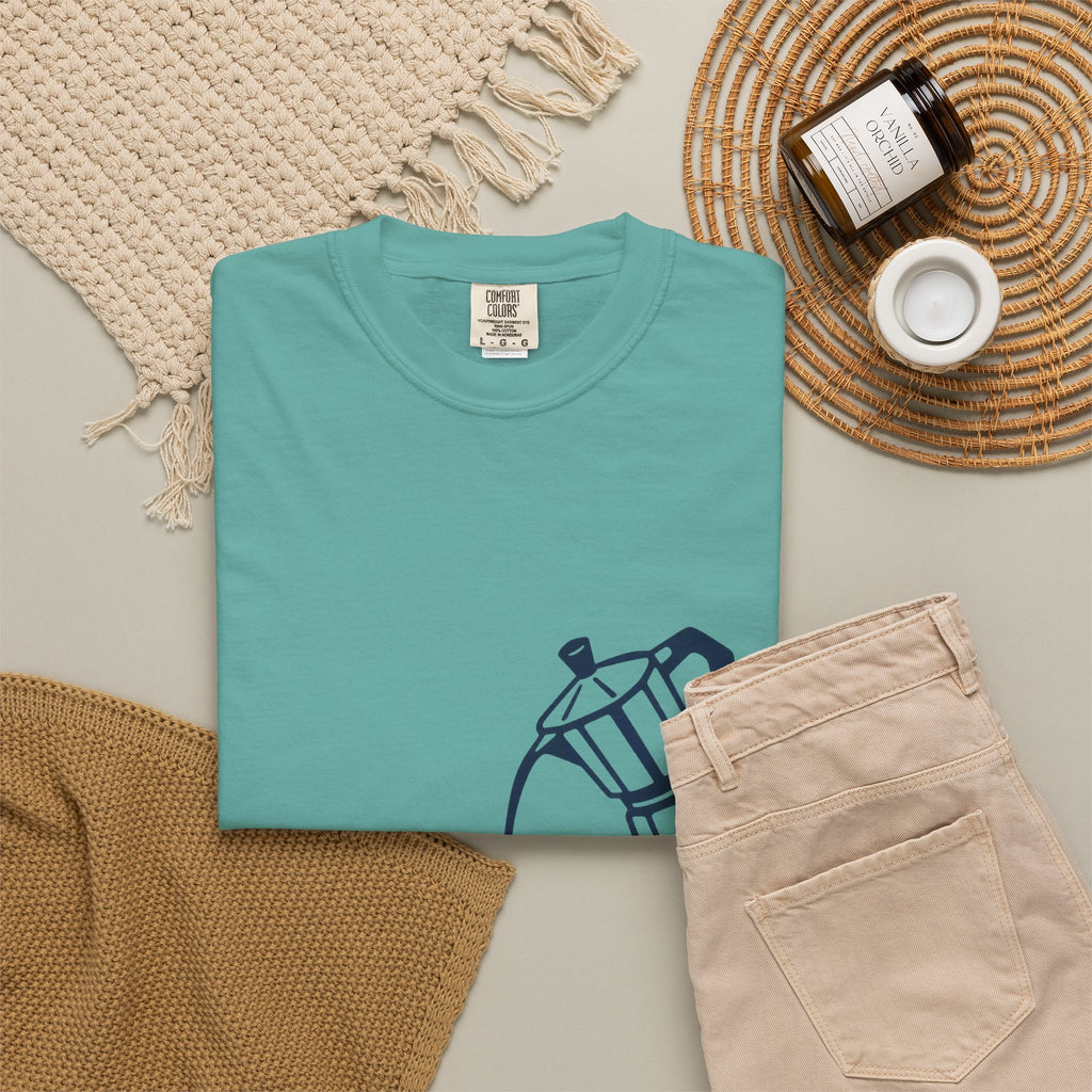 Rise And Ride Coffee Surf Shirt | Espresso Surfboard Tee | Comfort Colors T-Shirt