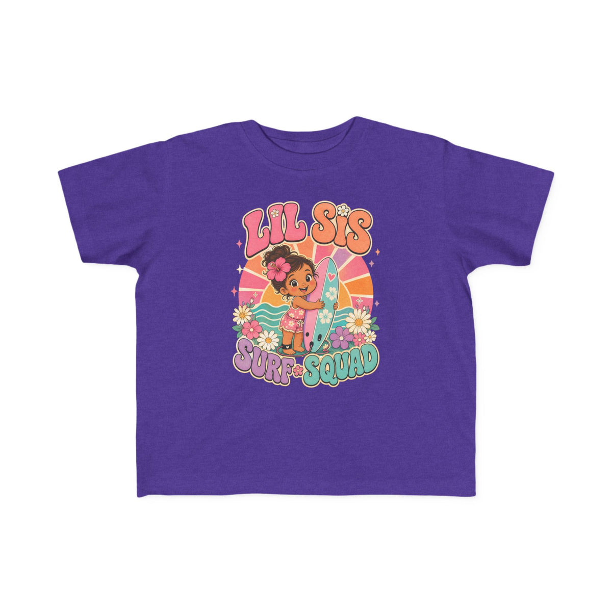 Lil Sis Surf Squad Kids Tee | Little Sister Surf Shirt | Toddler Beach T-Shirt | Surf Kid Gift