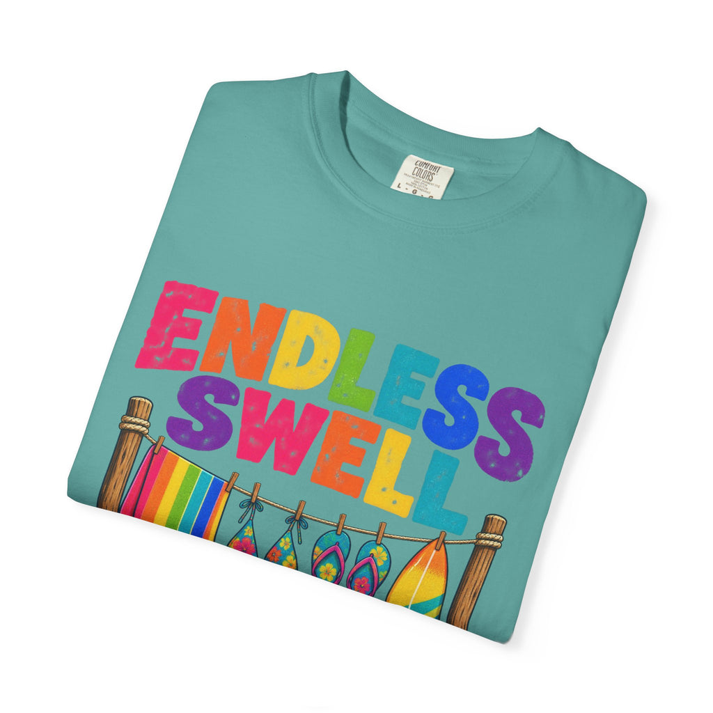 Endless Swell Season Tee | Retro Beach Clothesline Shirt | Colorful Surf T-Shirt | Comfort Colors