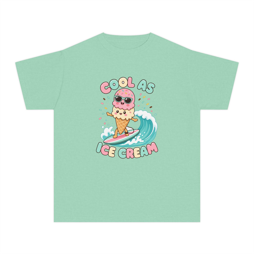 Cool As Ice Cream Kids Tee | Ice Cream Kids Shirt | Youth Beach T-Shirt | Surf Kid Gift
