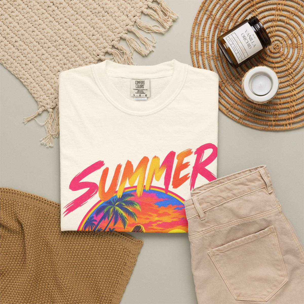 Summer Never Ends Tee | Retro Endless Summer Shirt | Tropical T-Shirt | Comfort Colors