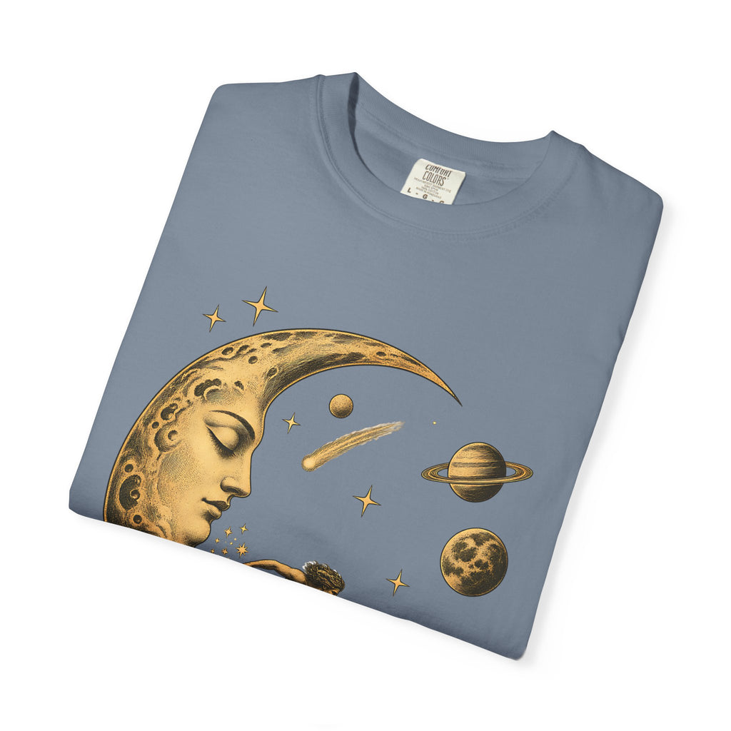 Moon Rider Surfer Shirt | Celestial Moon Surf Tee | Comfort Colors T-Shirt