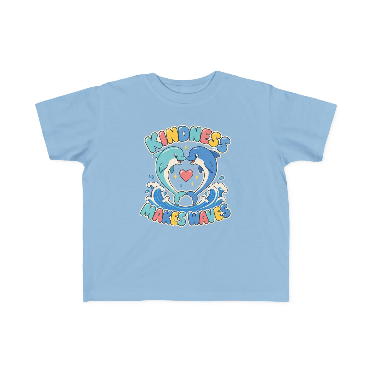 Kindness Makes Waves Kids Tee | Kindness Dolphin Kids Shirt | Toddler Beach T-Shirt | Surf Kid Gift