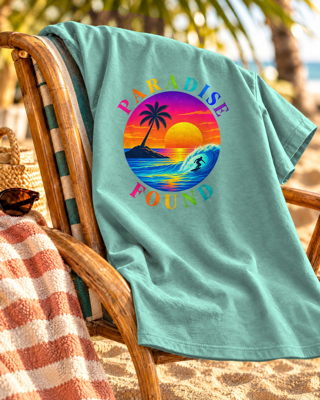 Paradise Found Tee | Tropical Island Shirt | Retro Palm T-Shirt | Comfort Colors