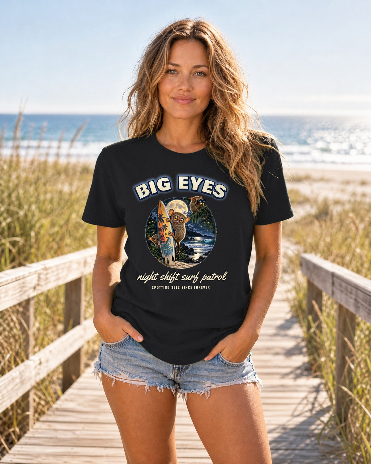 Tarsier Big Eyes Shirt | Philippines Night Surf Tee | Comfort Colors T-Shirt