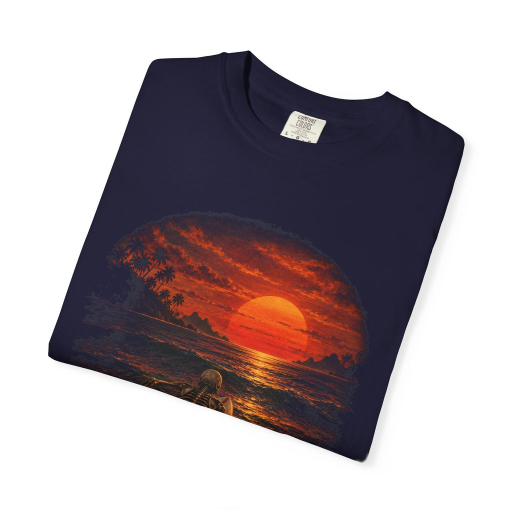 Dead Tired Still Paddling Shirt | Funny Skeleton Surfer Tee | Comfort Colors T-Shirt