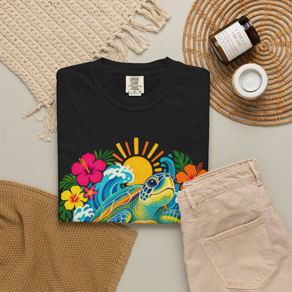 Sea You Later Sea Turtle Tee | Funny Ocean Pun Shirt | Colorful Beach T-Shirt | Comfort Colors