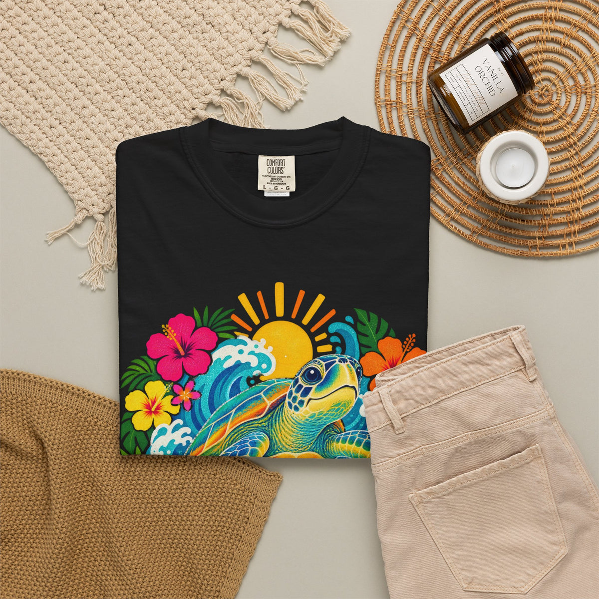 Sea You Later Sea Turtle Tee | Funny Ocean Pun Shirt | Colorful Beach T-Shirt | Comfort Colors