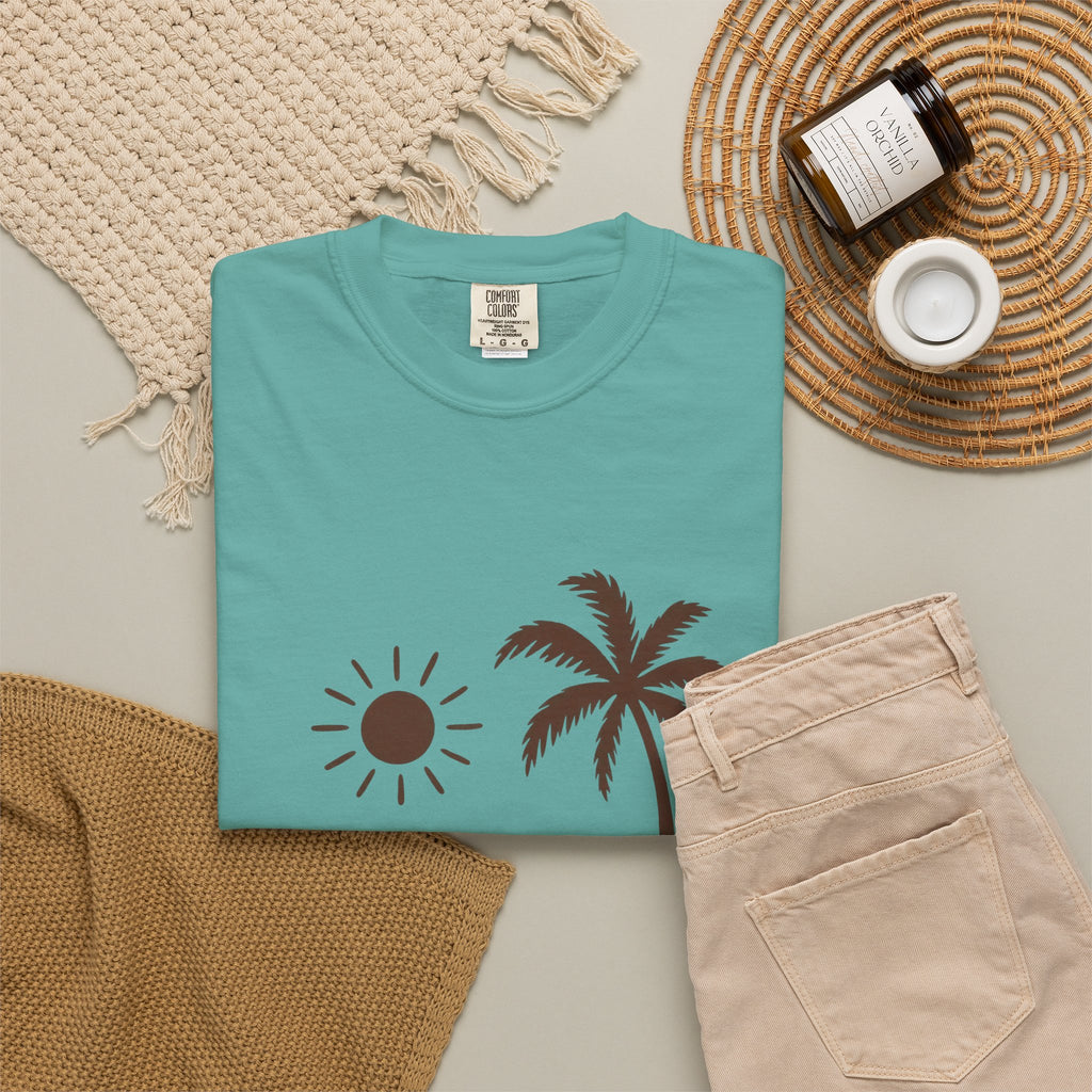 Slow Mornings Surf Shirt | Coffee And Surfboard Tee | Comfort Colors T-Shirt
