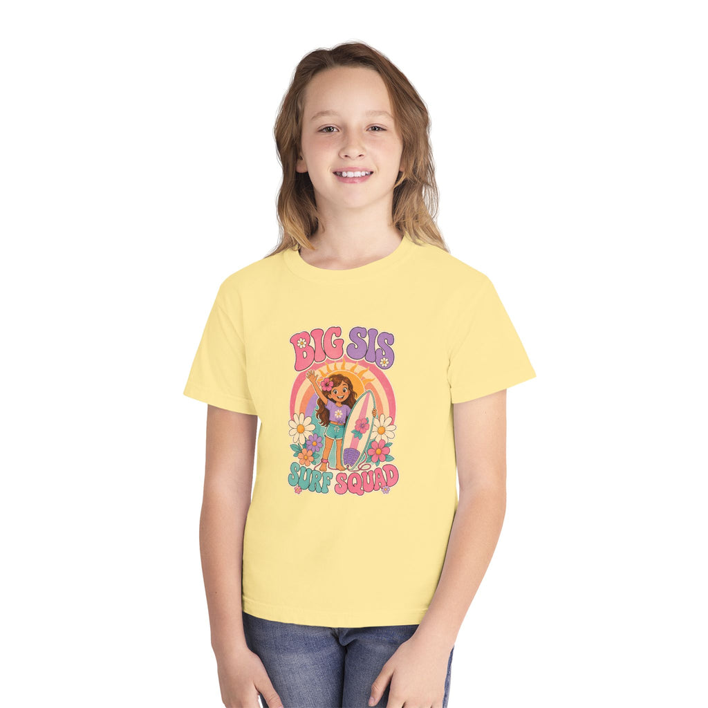 Big Sis Surf Squad Kids Tee | Big Sister Surf Shirt | Youth Beach T-Shirt | Surf Kid Gift