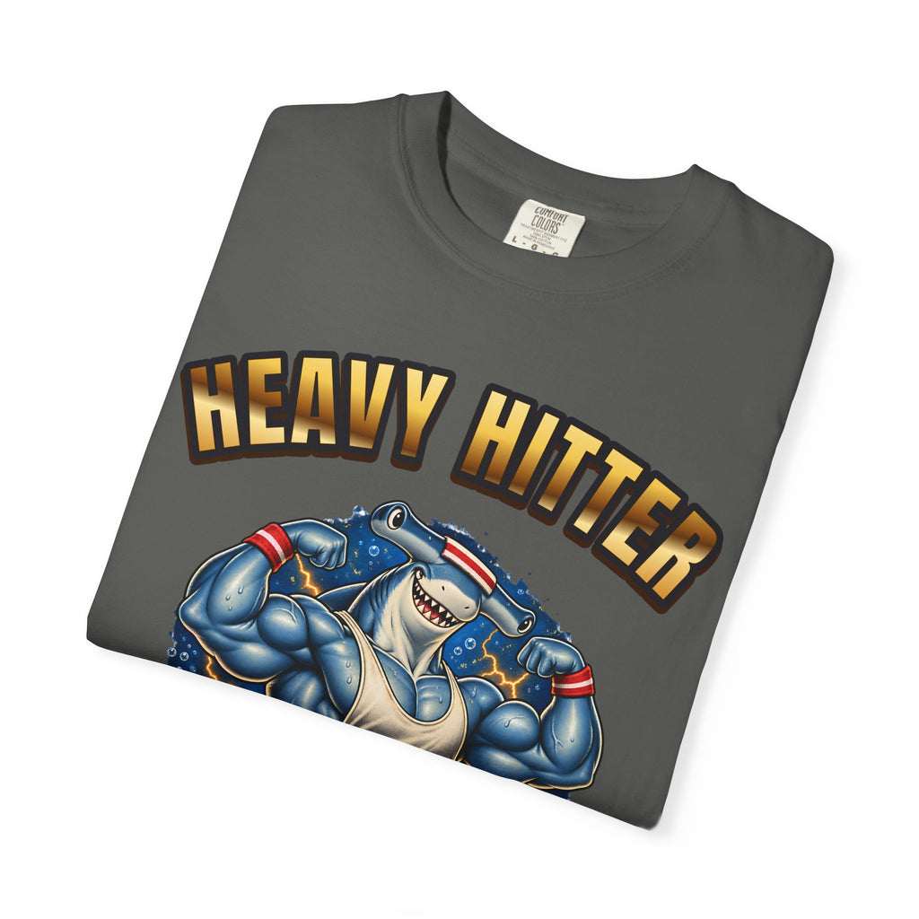 Hammerhead Gym Shirt | Heavy Hitter Shark Bootleg Tee | Comfort Colors T-Shirt