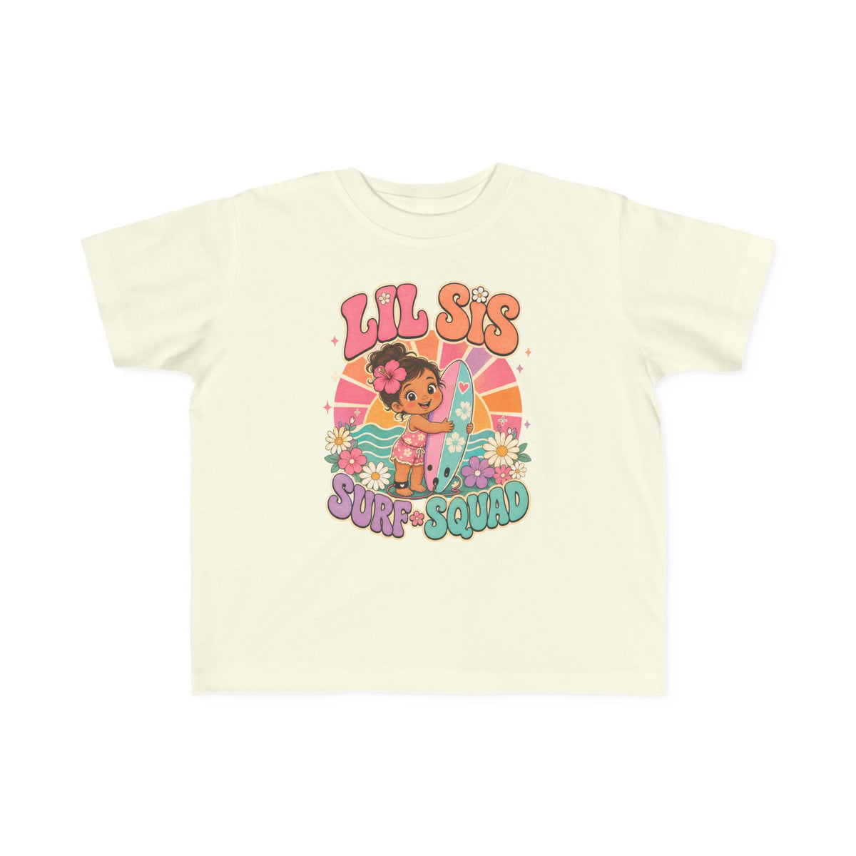 Lil Sis Surf Squad Kids Tee | Little Sister Surf Shirt | Toddler Beach T-Shirt | Surf Kid Gift