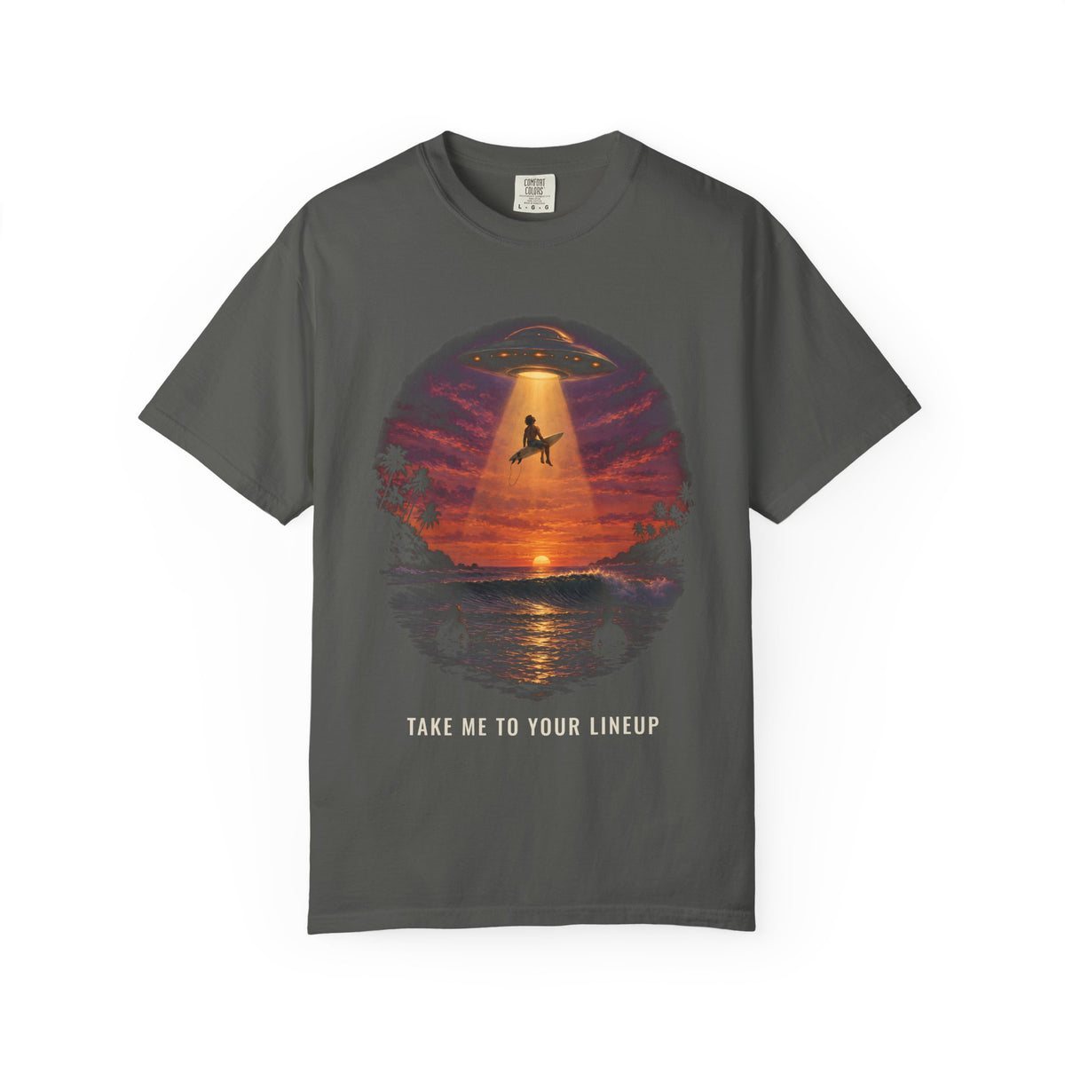 Take Me To Your Lineup Alien Shirt | Funny UFO Surf Tee | Comfort Colors T-Shirt