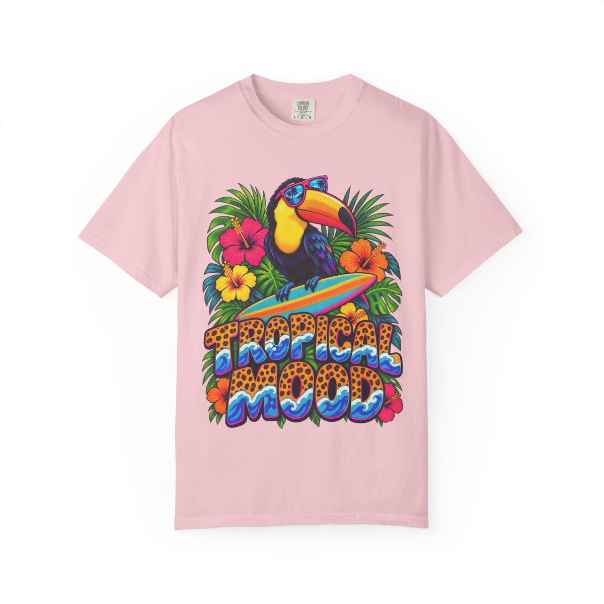 Tropical Mood Toucan Tee | Funny Toucan Surf Shirt | Tropical Jungle T-Shirt | Comfort Colors