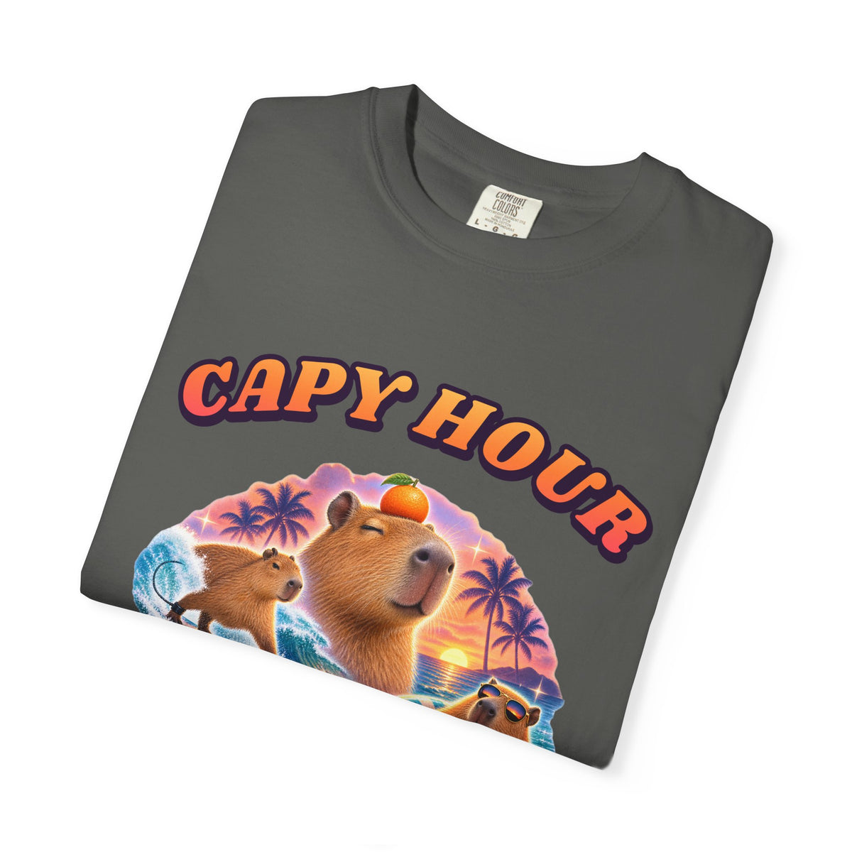Capybara Bootleg Shirt | Capy Hour Funny Surf Tee | Comfort Colors T-Shirt
