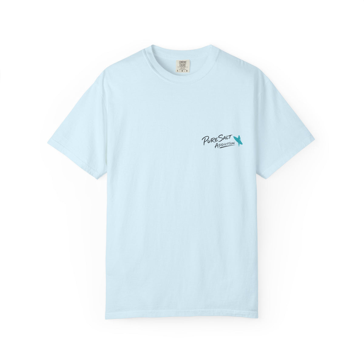 Just Chillin' Surf T-Shirt — Retro Beach Vibes with Guitarist Graphic
