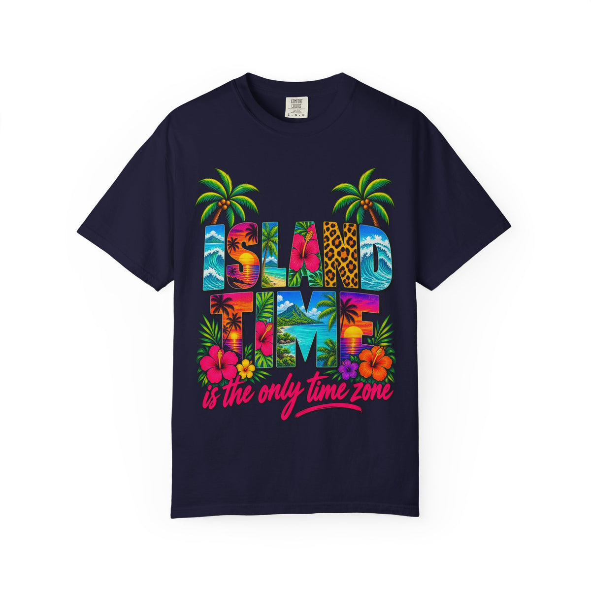 Island Time Tee | Tropical Island Shirt | Retro Vacation T-Shirt | Comfort Colors