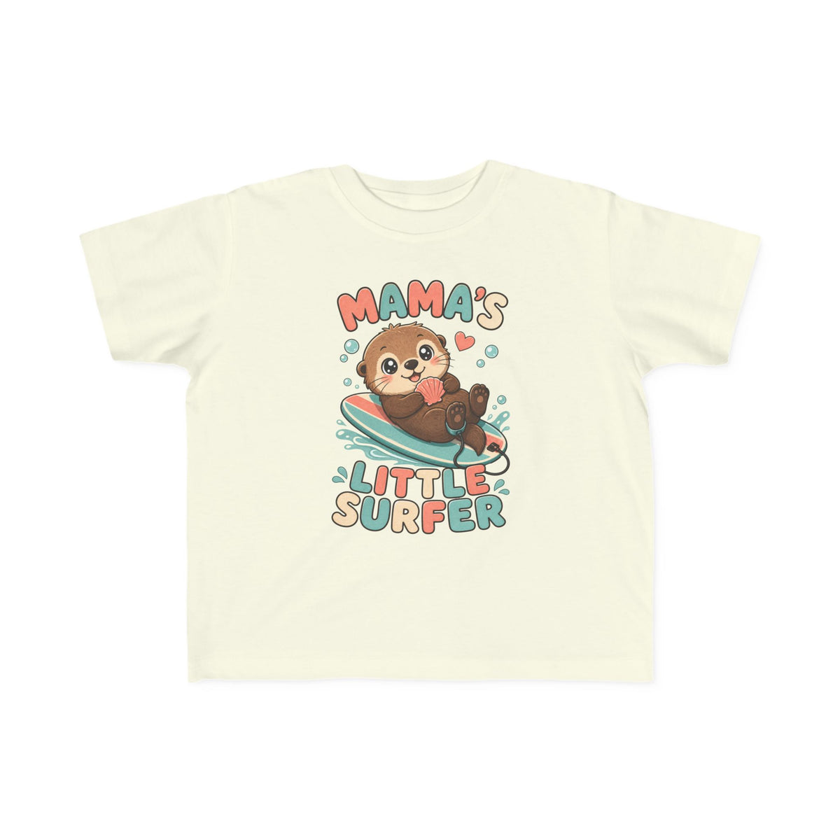 Mama's Little Surfer Kids Tee | Kids Sea Otter Shirt | Toddler Beach T-Shirt | Surf Kid Gift