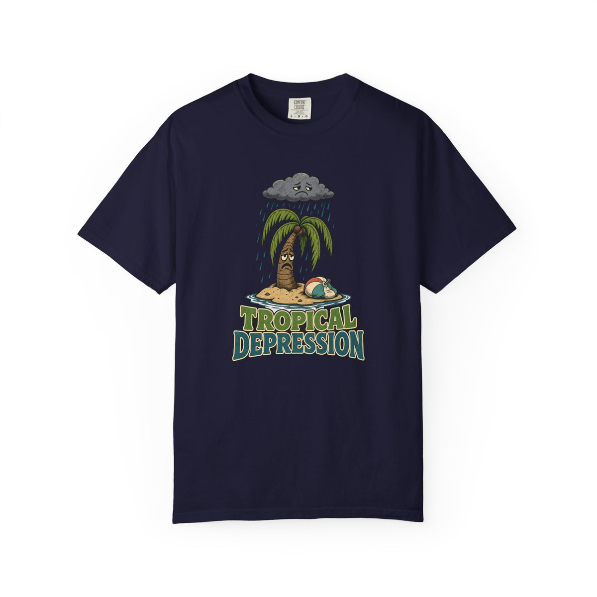 Tropical Depression Tee | Funny Palm Tree Shirt | Retro Beach T-Shirt | Comfort Colors Gift