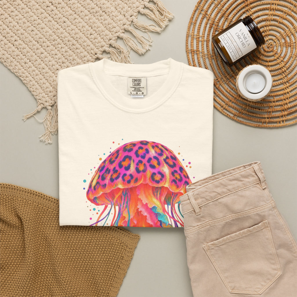 Neon Leopard Jellyfish Shirt | Ocean Jellyfish Tee | Comfort Colors T-Shirt