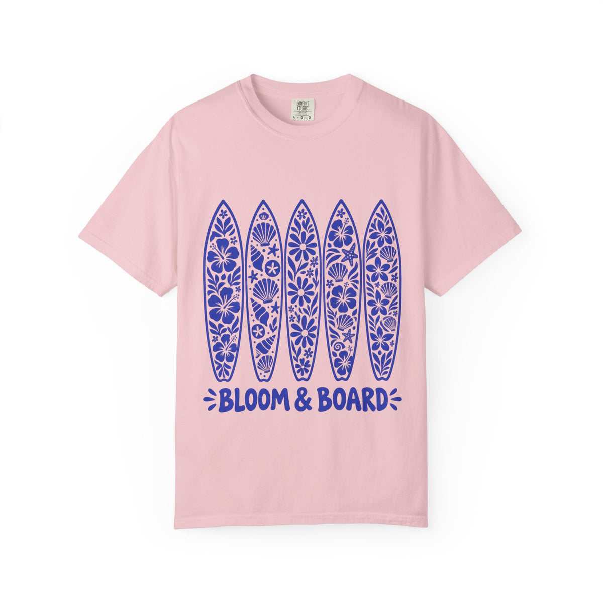 Bloom And Board Shirt | Floral Surfboards Tee | Comfort Colors T-Shirt