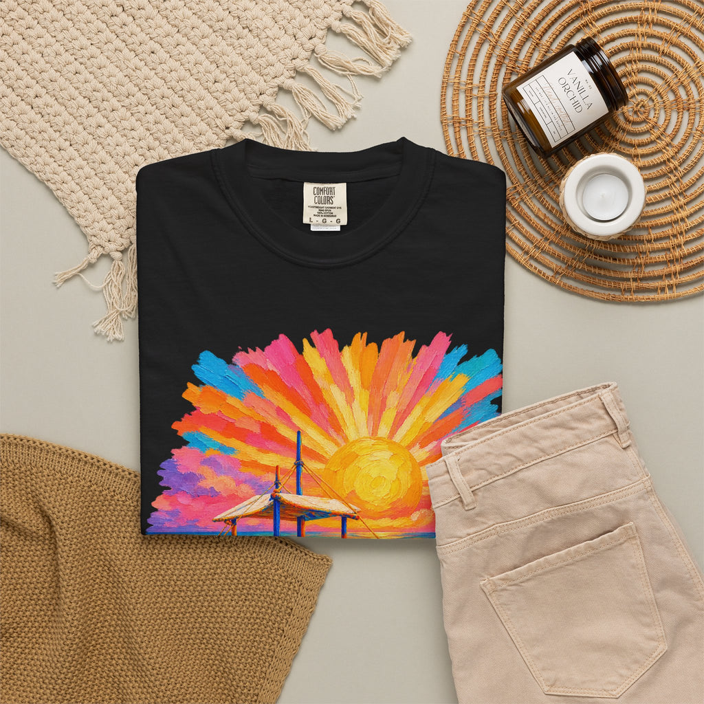 Filipino Bangka Boat Shirt | Philippines Sunburst Beach Tee | Comfort Colors T-Shirt