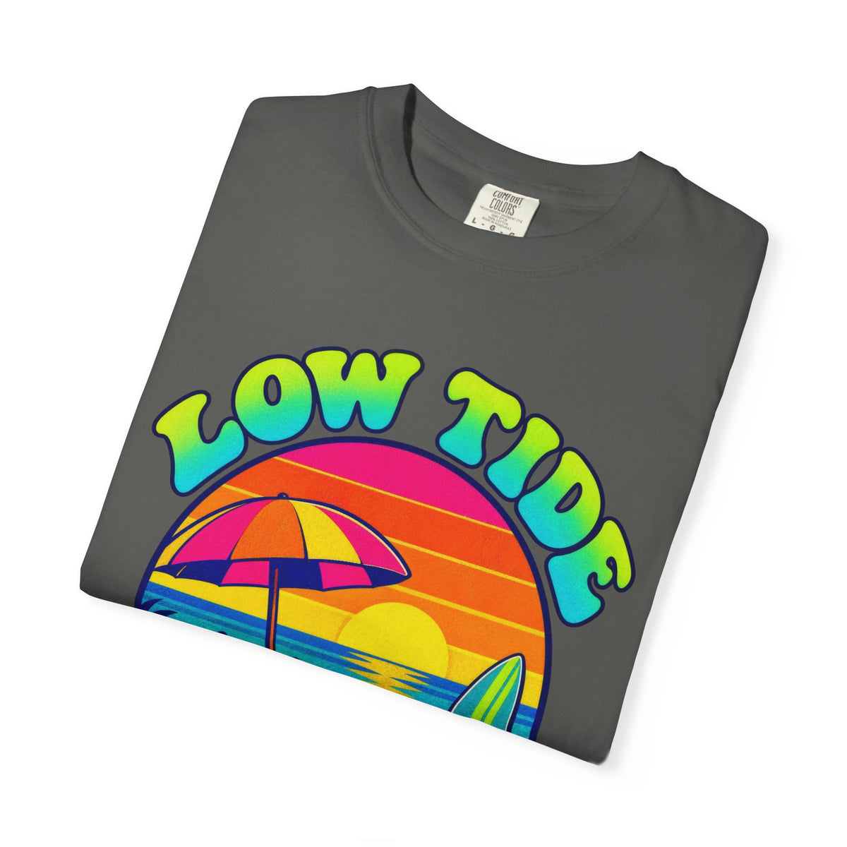 Low Tide High Vibes Tee | Good Vibes Beach Shirt | Colorful Tide Pool T-Shirt | Comfort Colors