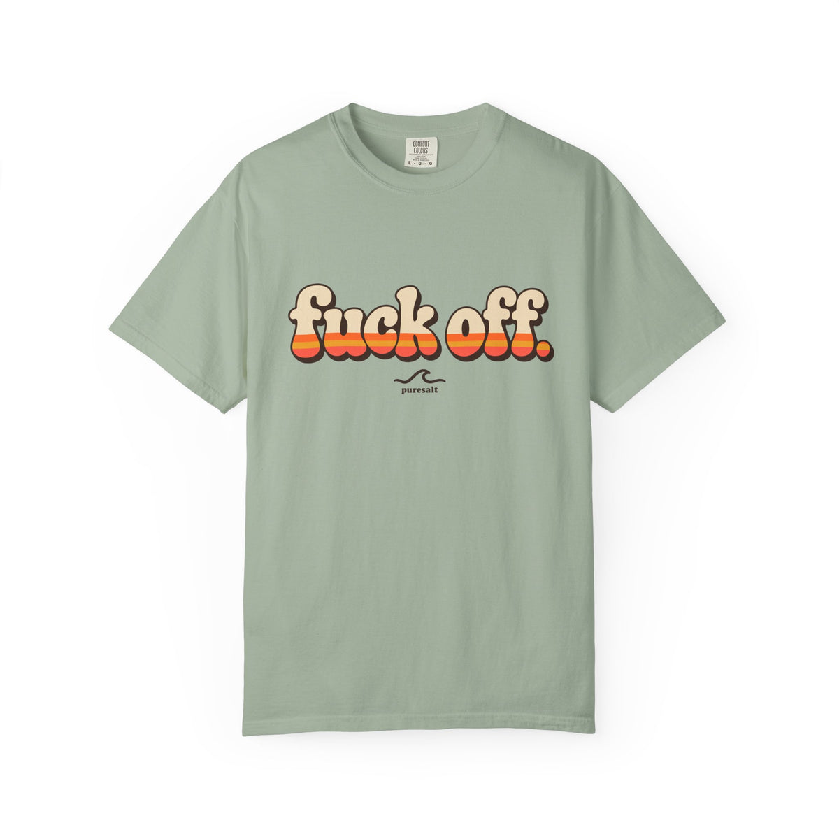 Retro 'fuck off.' typography T-shirt | bold script tee