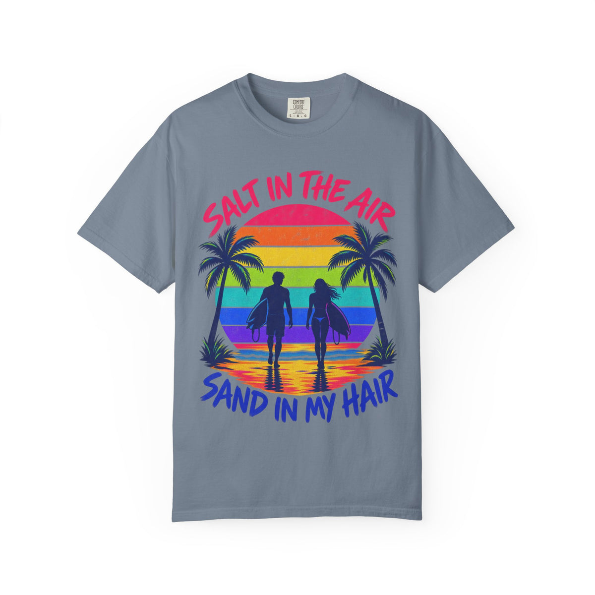 Salt In The Air Tee | Ocean Breeze Shirt | Retro Beach T-Shirt | Comfort Colors