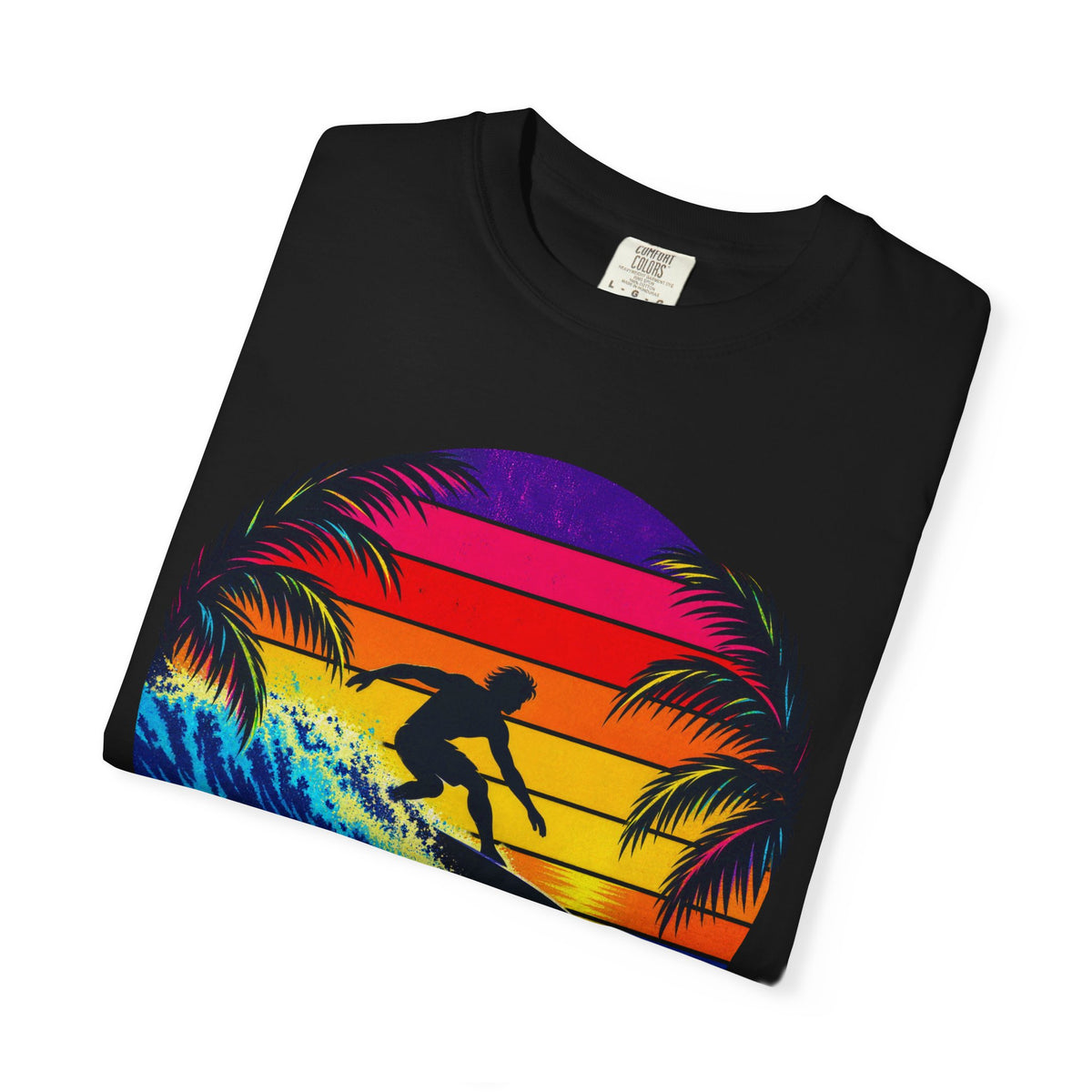 Sunset Chaser Tee | Retro Sunset Shirt | Tropical Surf T-Shirt | Comfort Colors