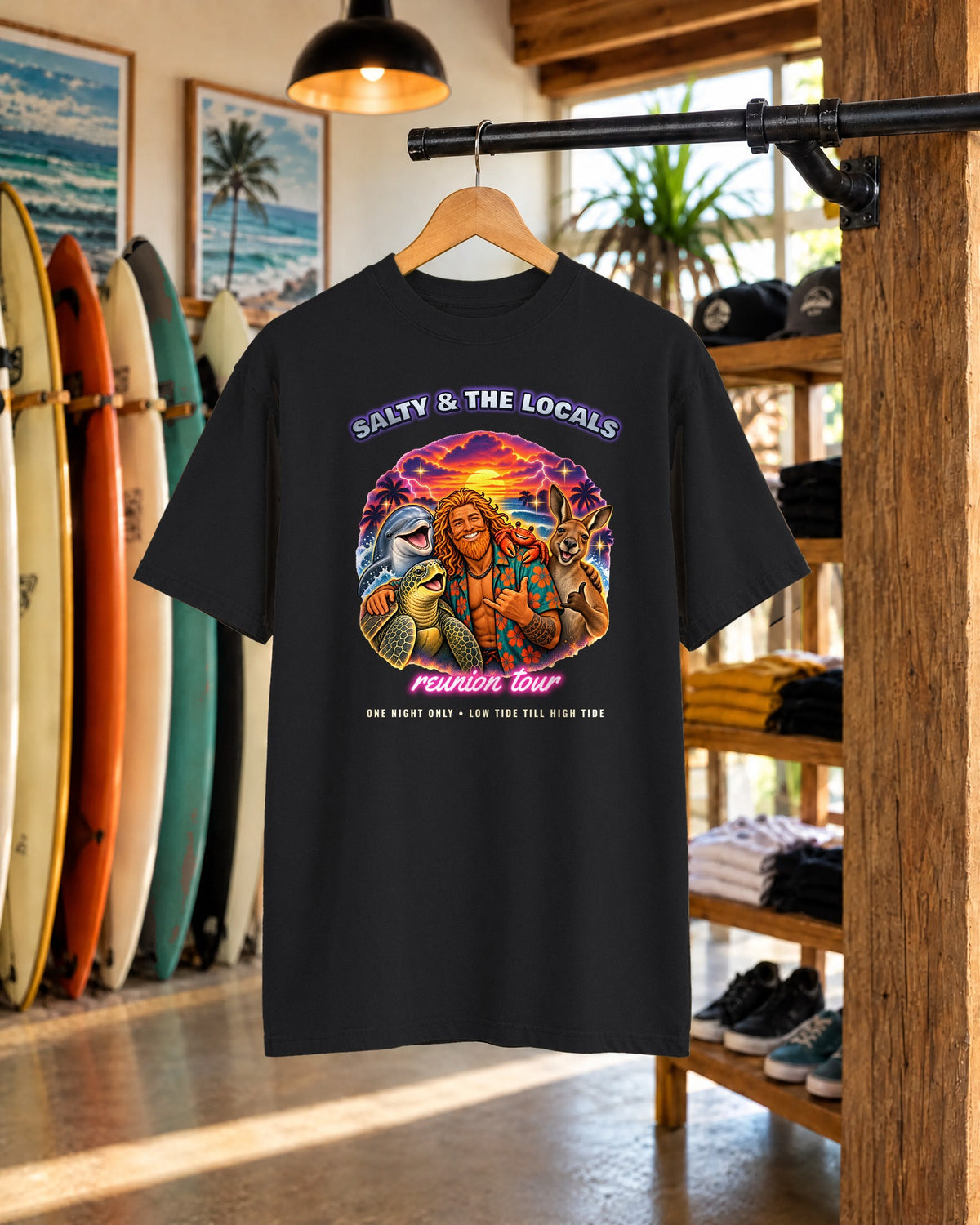 Salty And The Locals Tour Shirt | Reunion Tour Bootleg Tee | Comfort Colors T-Shirt