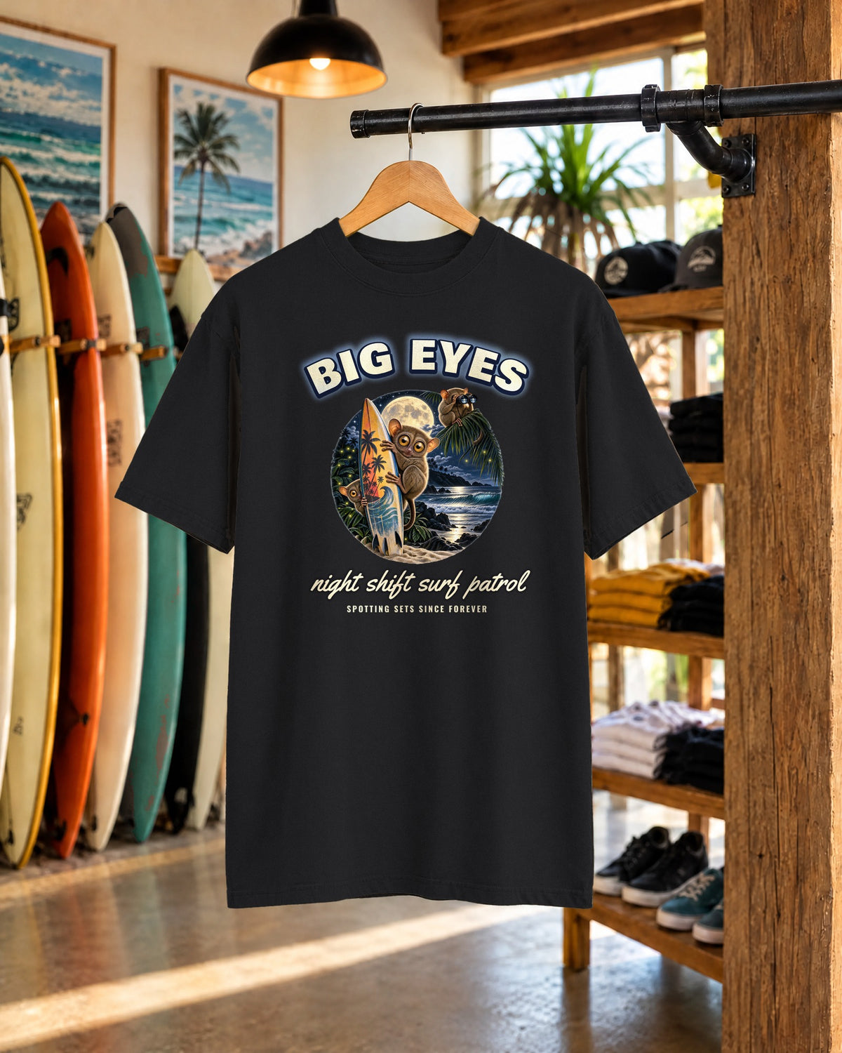 Tarsier Big Eyes Shirt | Philippines Night Surf Tee | Comfort Colors T-Shirt