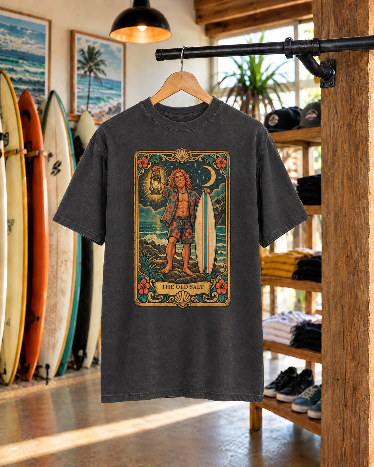 The Old Salt Tarot Card Shirt | Vintage Sailor Tarot Tee | Comfort Colors T-Shirt