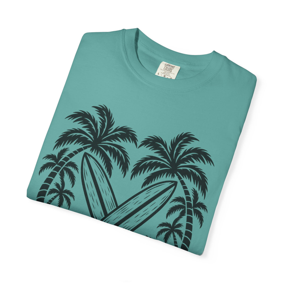 Tropic Tides Surf Shirt | Woodcut Crossed Boards Tee | Comfort Colors T-Shirt