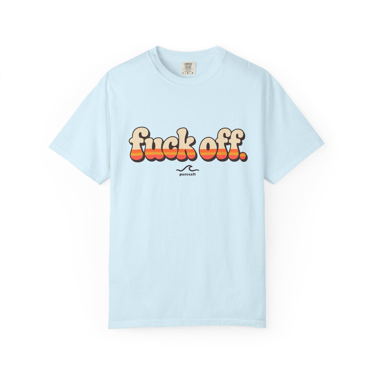 Retro 'fuck off.' typography T-shirt | bold script tee
