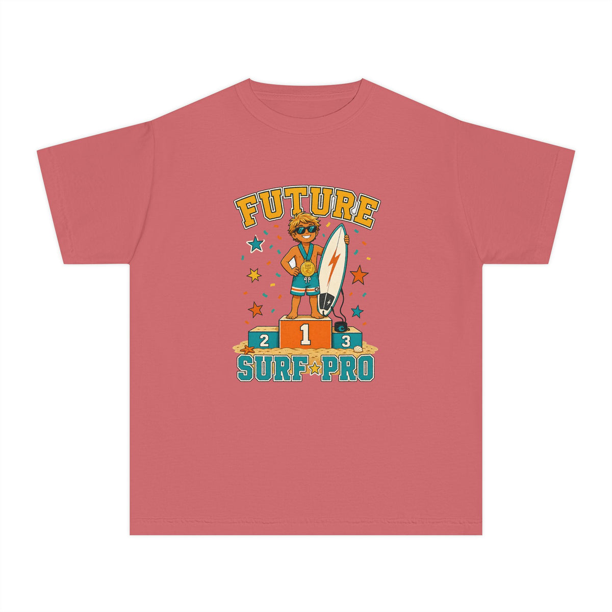 Future Surf Pro Kids Tee | Future Surfer Kids Shirt | Youth Beach T-Shirt | Surf Kid Gift